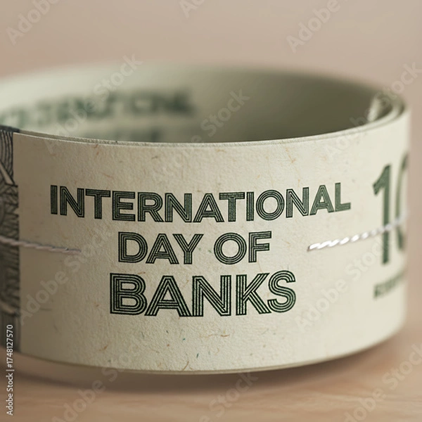 Fototapeta International Day of Banks,  Symbol of Global Trust, Stability, and Financial Progress