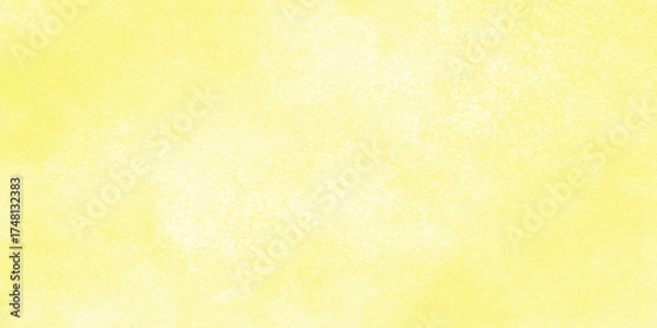 Fototapeta Soft pale yellow watercolor background with cloudy abstract texture.