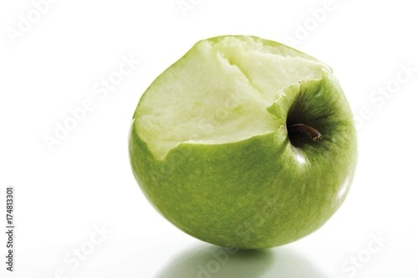 Obraz Green apple which has been bitten into