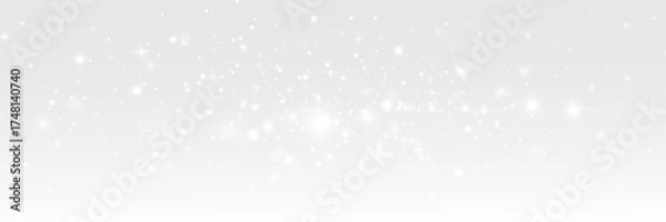 Fototapeta Glowing Sparkle Background PNG.Shiny Twinkling Stars with Glittering Light, Fantasy Illumination and Transparent Effect for Card Design or Festive Decorations	