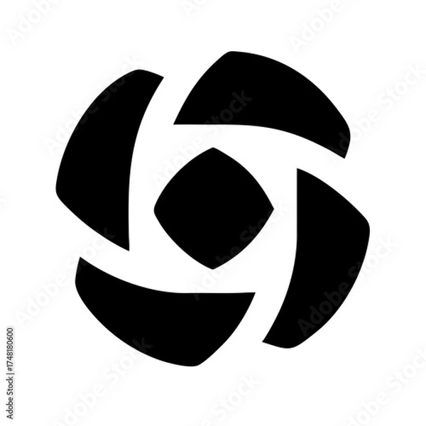 Fototapeta Abstract flower logo with circular design