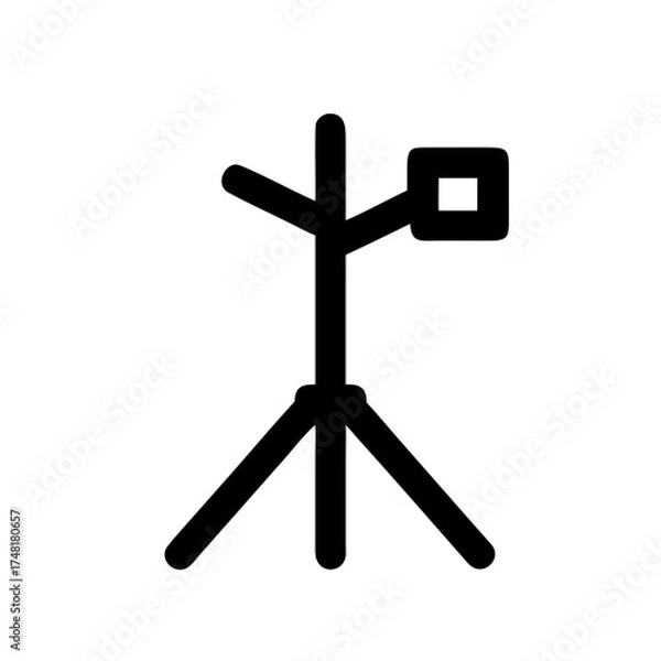 Obraz Camera on tripod, ready to capture memories