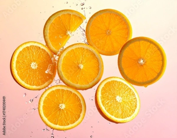 Fototapeta orange slices background