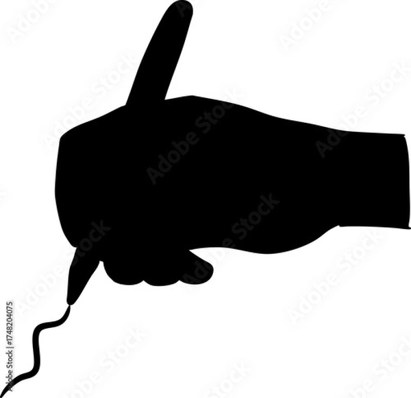 Obraz Hand Drawing Wavy Line