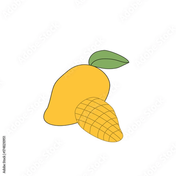 Obraz seamless pattern with fruits. Seamless background with fruits.. seamless pattern with fruit. set of fruits. Tropical Essence Fruit Collection. Elegant Exotic Fruits Illustration. 