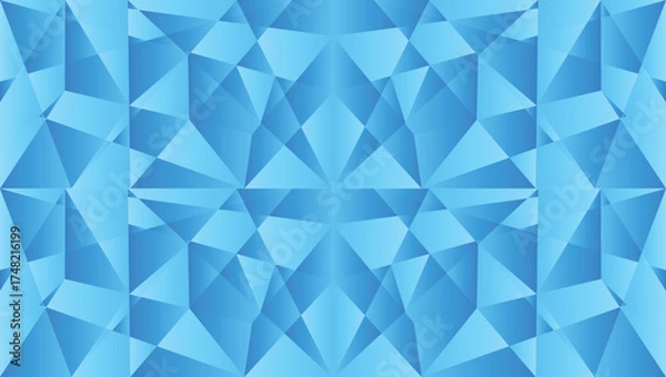 Fototapeta blue abstract triangle background image