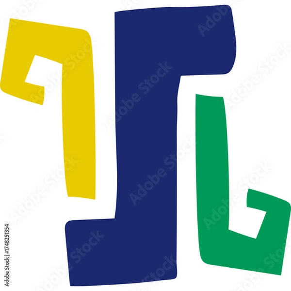 Fototapeta Abstract Brutalist Shape