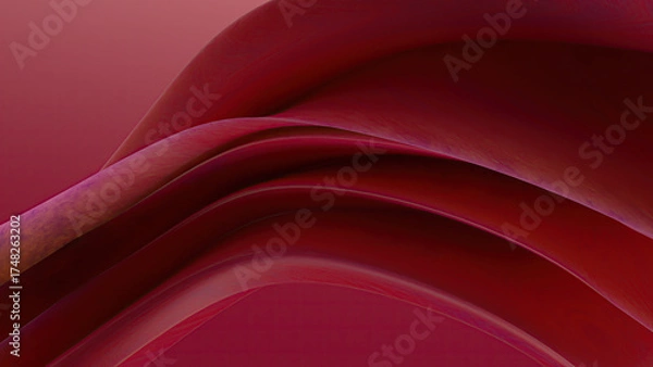 Obraz Abstract flowing red waves