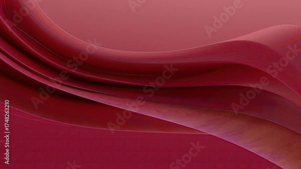 Obraz Abstract flowing red fabric background