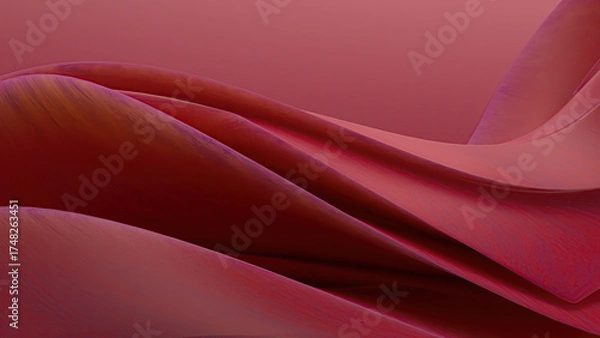 Obraz Abstract red waves with a gradient background
