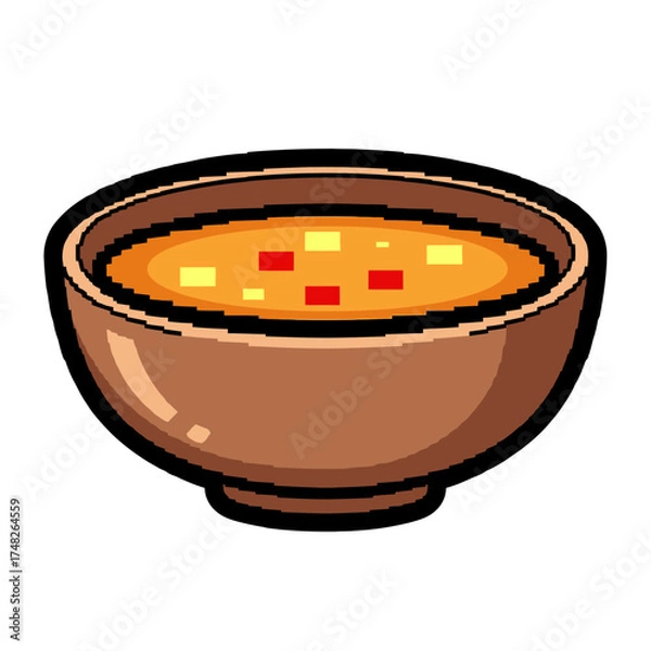 Fototapeta A Delicious Bowl of Hearty Vegetable Soup.