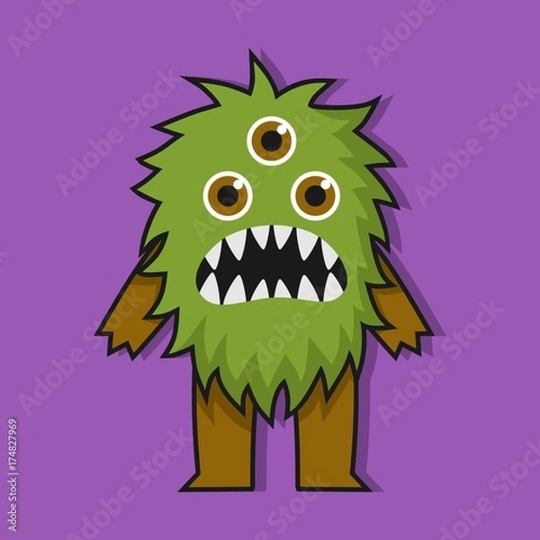 Obraz Monster character illustration design template