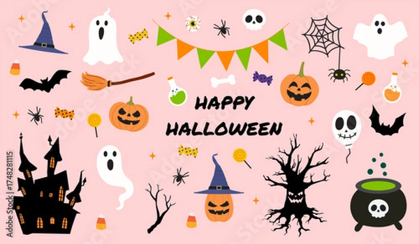 Fototapeta Happy halloween vector concept