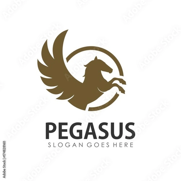 Obraz Pegasus logo design template