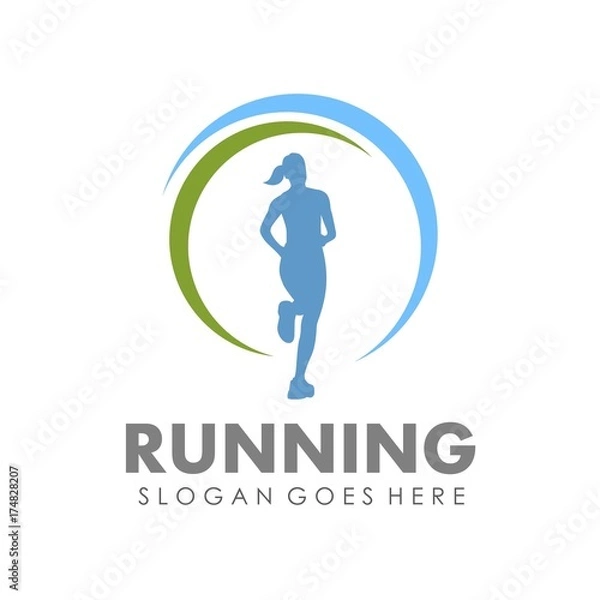 Obraz Running and marathon logo design template