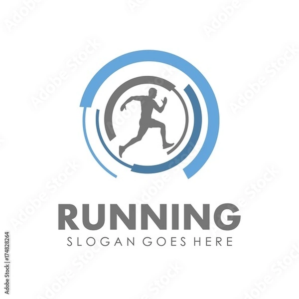 Obraz Running and marathon logo design template