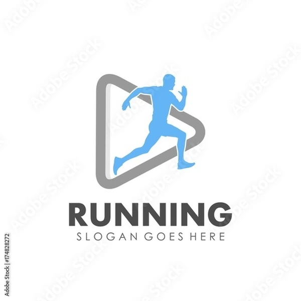 Obraz Running and marathon logo design template