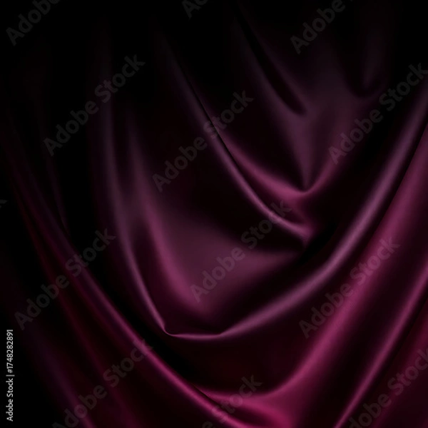 Obraz Vibrant red, deep blue, rich green, elegant purple, creamy white, and luxurious maroon tones blend seamlessly into a light and dark silk fiber textured background, creating a sophisticated, artistic