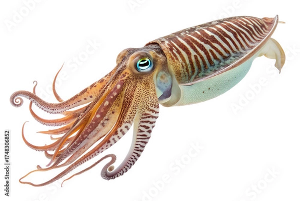 Fototapeta cuttlefish on transparent background