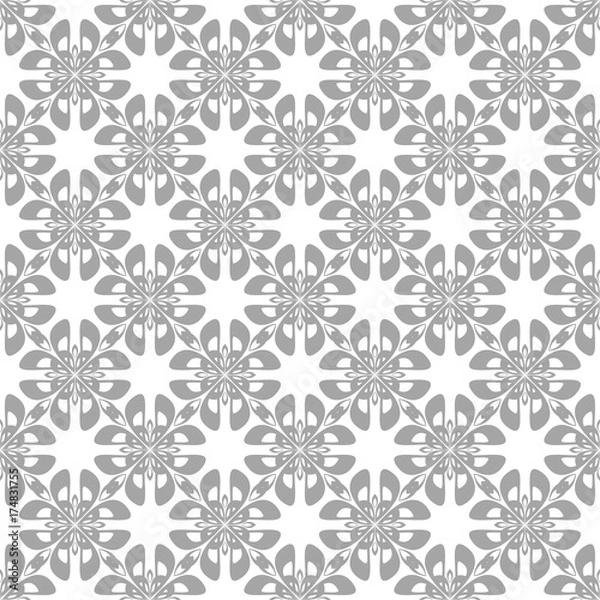 Fototapeta Gray seamless pattern on white background