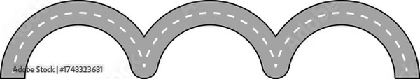 Fototapeta Curved Arch Line Road Route Illustration