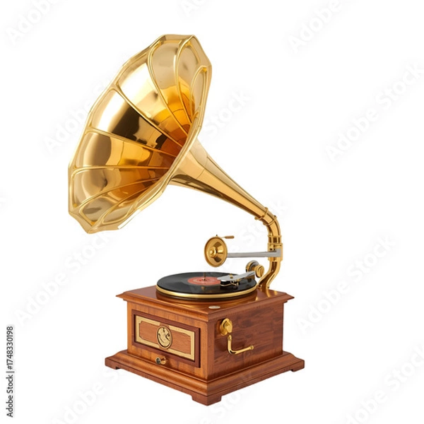 Obraz gramophone isolated on white