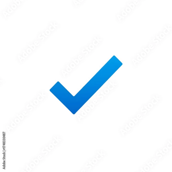 Obraz blue check mark