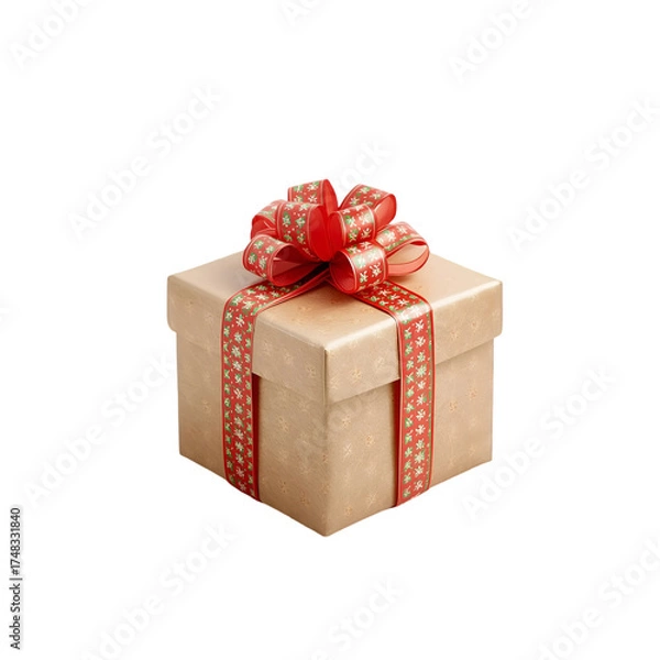 Obraz gift box isolated on white background