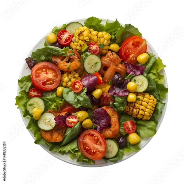 Obraz fresh vegetables on white background