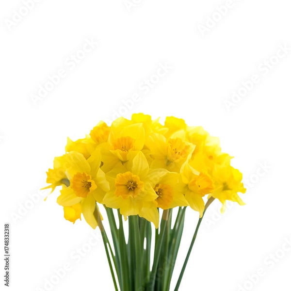 Obraz daffodils isolated on white background