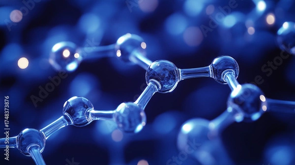 Obraz Blue and silver chemical bond