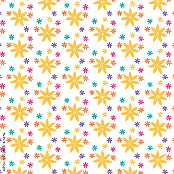 Fototapeta seamless floral pattern
