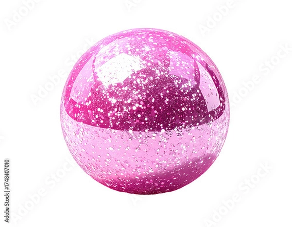 Fototapeta Pink sparkly sphere