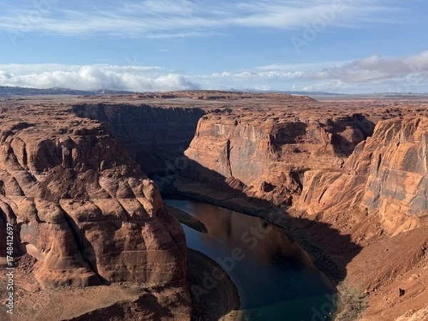 Fototapeta View from horseshoe bend viewpoint.