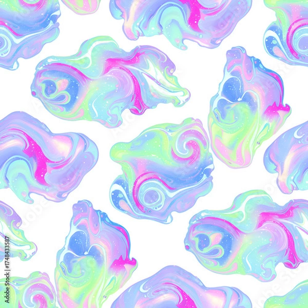 Fototapeta Abstract Swirls of Pastel Colors in Organic Shapes.