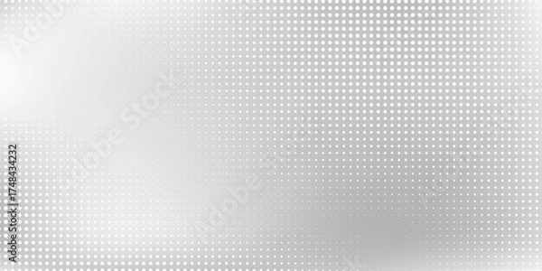 Fototapeta Silver dotted abstract foil background with metal mirror texture. Chrome gradient surface modern abstract simple