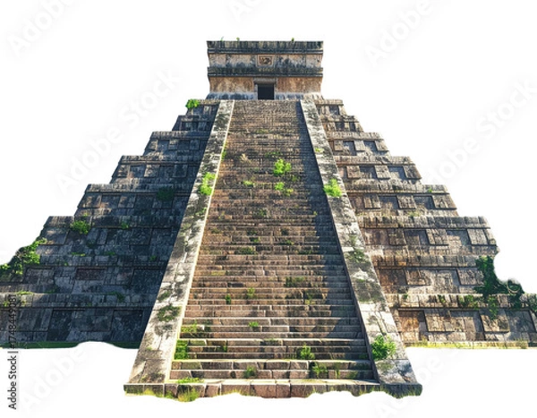 Obraz Ancient Mayan pyramid with steps