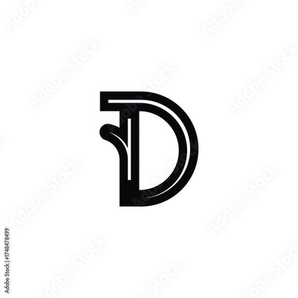 Fototapeta YD DY Alphabet Initial Logo with a Stylish Touch