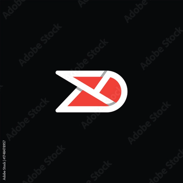 Fototapeta Unique YD Monogram Alphabet Logo for Modern Companies