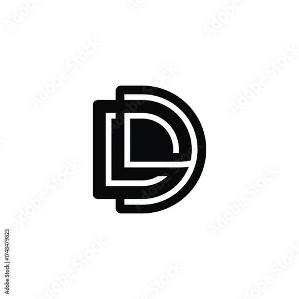 Fototapeta Elegant YD Letter Logo Design for Business Identity