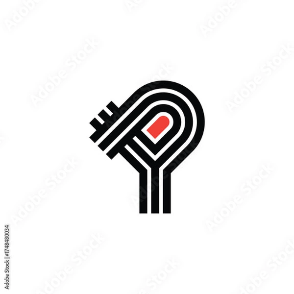 Fototapeta Creative Monogram Logo of YD and DY for Versatile Branding