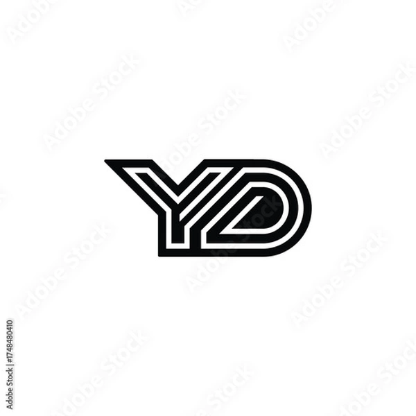 Obraz Professional YD DY Initial Monogram Letter Logo Design