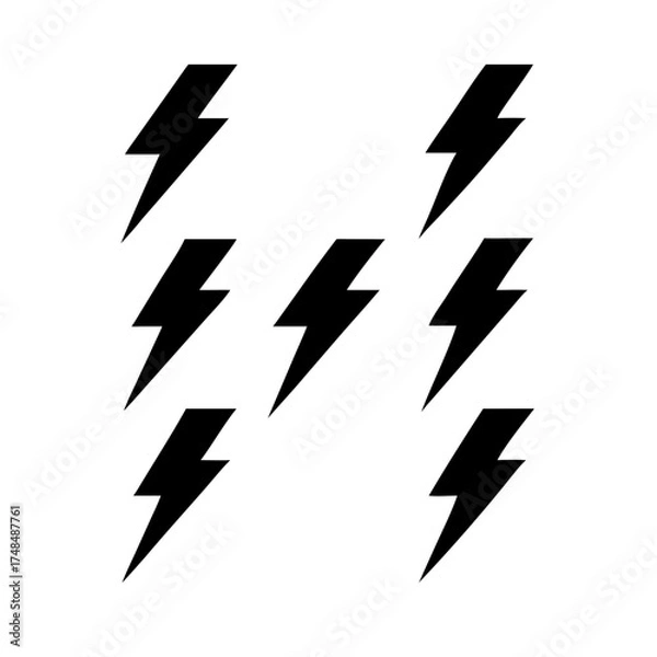 Fototapeta Lightning bolt pattern, symbolizing power and energy