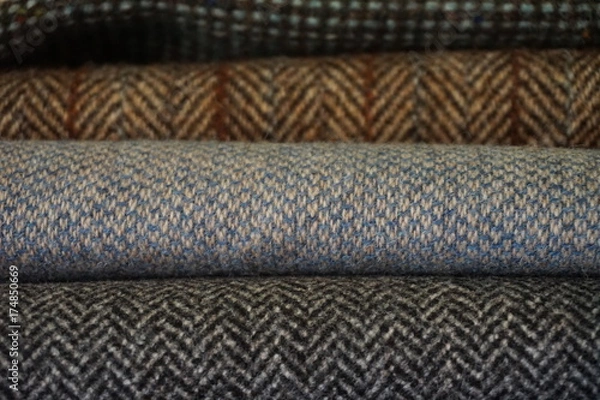 Obraz Woven wool tweed fabric