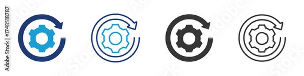 Obraz Recovery icon set collection multi-style.