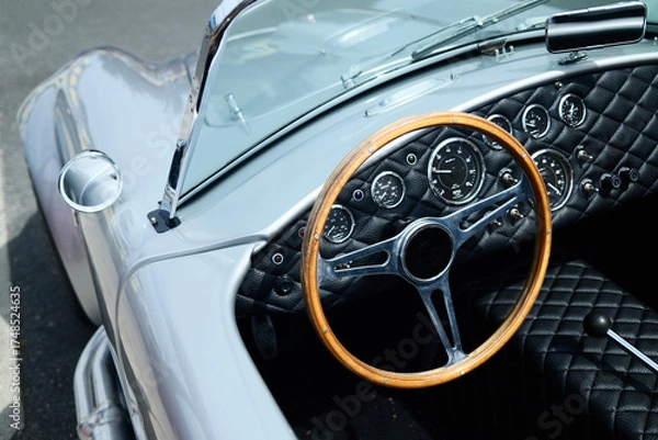 Obraz classic car headlight