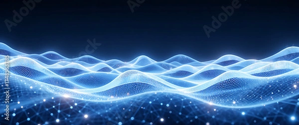 Fototapeta Abstract Golden and violet energy lines spreading and overlapping, luminous and elegant, infinite abstract motion