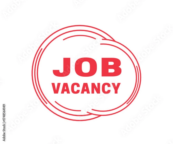 Fototapeta Job vacancy banner for marketing illustration design use for graphic or web Vector badge.