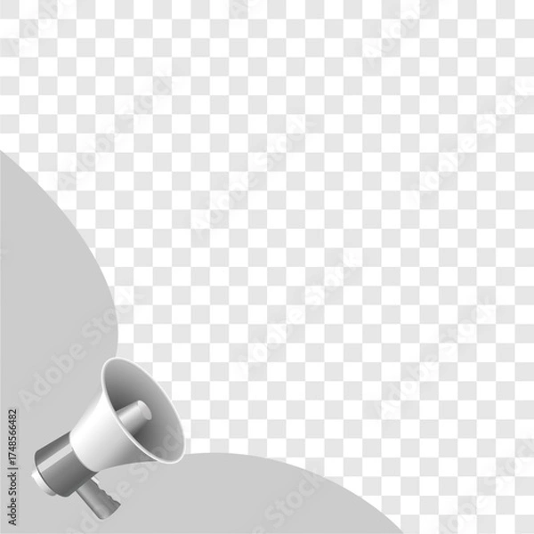 Obraz Megaphone Announcement important without text transparent illustration vector design