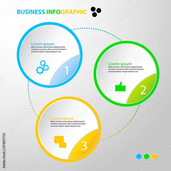 Fototapeta Abstract infographics number options template